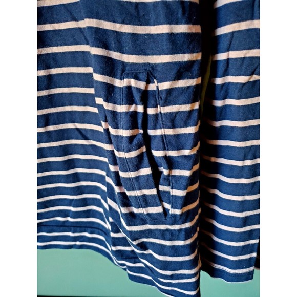 Ampersand Avenue Navy Pink Double Hood L/S Striped Hoodie Pockets Size XXXL - Picture 6 of 13